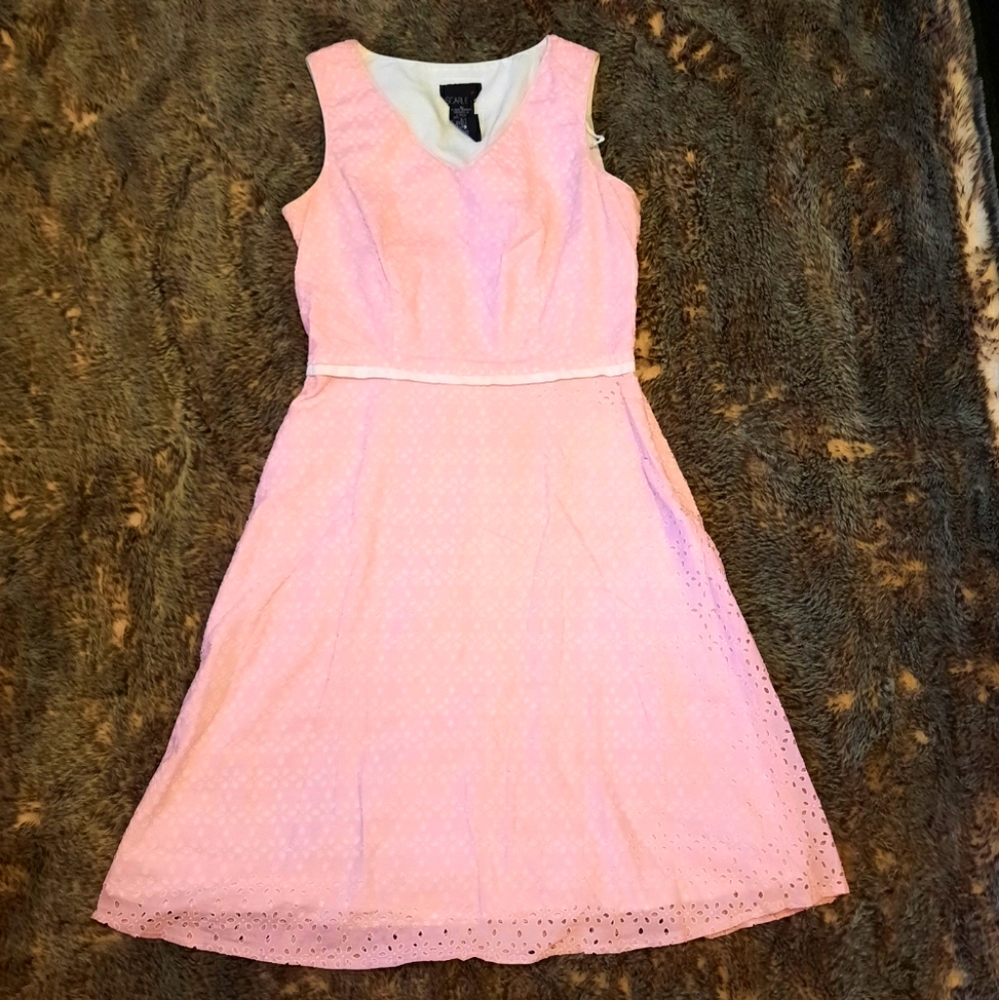 VINTAGE High Waisted Princess Eyelet Dress